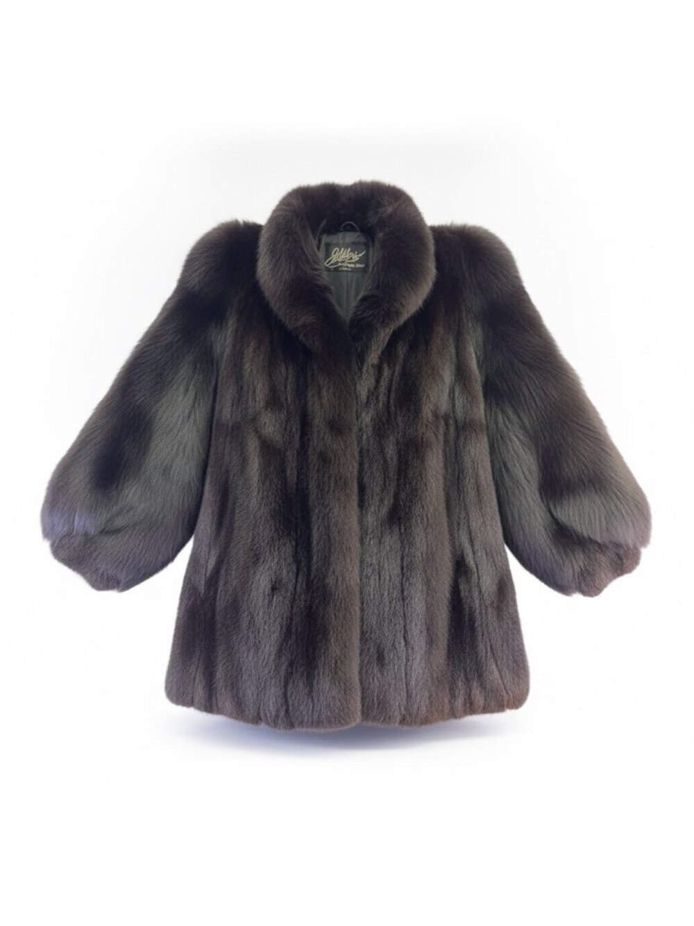 J Allan Furs Womens Black Fur Coat Elegant Luxury Outerwear